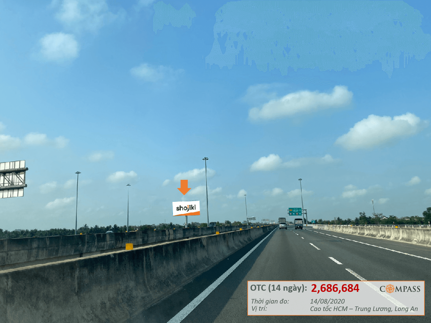 Bảng quảng cáo ngoài trời cao tốc HCM – Trung Lương, Long An