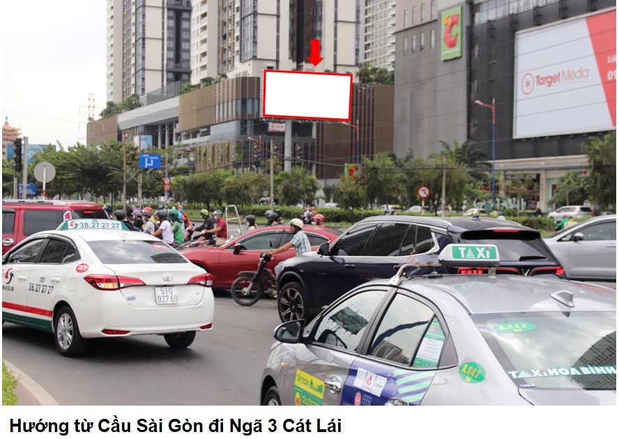 Bảng quảng cáo ngoài trời tòa nhà Cantavil, quận 2, Hồ Chí Minh