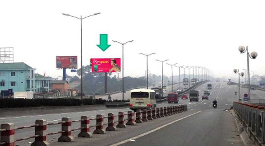 Bảng quảng cáo ngoài trời HM06A – Lĩnh Nam – Cầu Thanh Trì, Hướng nhìn từ cầu Thanh Trì, Hà Nội