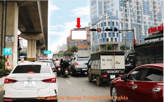 Bảng quảng cáo ngoài trời ngã tư Quang Trung – Lê Trọng Tấn, quận Hà Đông, Hà Nội
