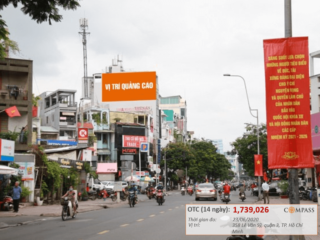 Bảng quảng cáo ngoài trời 358 Lê Văn Sỹ, quận 3, Hồ Chí Minh