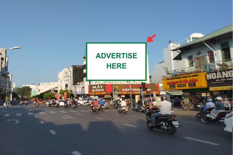 1 Bảng quảng cáo ốp tường tại số 75 Trần Hưng Đạo, Phường An Đông, TP. Hồ Chí Minh