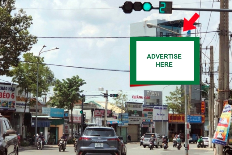 1 bảng quảng cáo treo tường nằm ngang tại 317 Cách Mạng Tháng 8, phường Thủ Dầu Một, TP. Hồ Chí Minh
