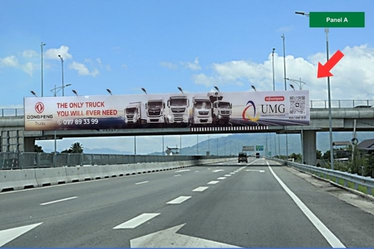 1 Sided Horizontal Iron Frame Panel Billboard at Km 92+800, Khanh Hoa (Panel A)