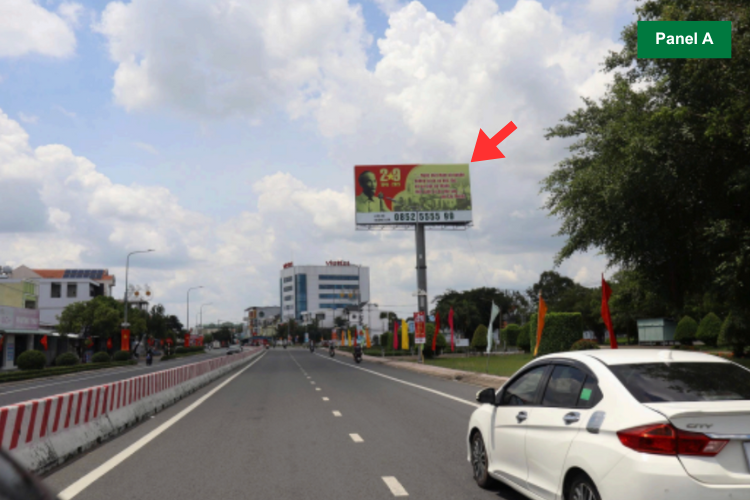 2 mặt bảng quảng cáo trụ đơn tại Quốc lộ 1 - Công viên phường 5, Phường Long An, Tây Ninh