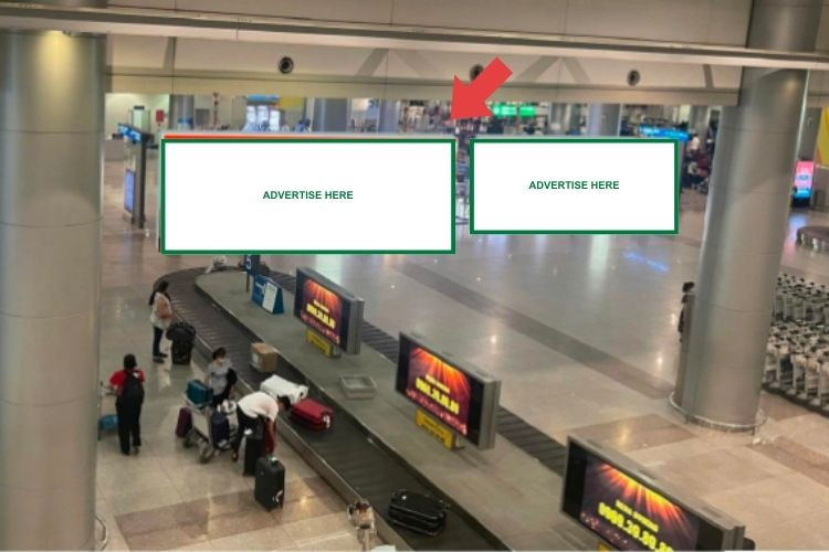 2 Sided Horizontal Light Box Billboard tại Tan Son Nhat International Airport, Ho Chi Minh City (Lightbox check-in area, baggage claim international arrival terminal - T2)