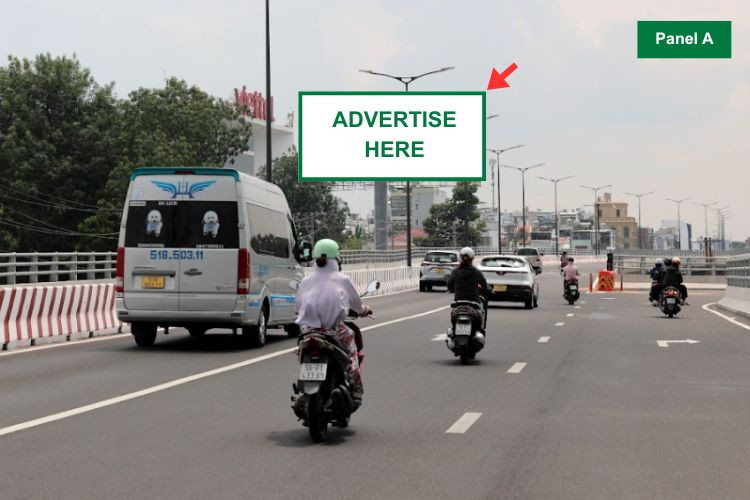 1 bảng quảng cáo trụ đơn 2 mặt tại toà nhà Viettel, Phường Bảy Hiền, Thành phố Hồ Chí Minh (CẦU VƯỢT TRƯỚC NHÀ GA T3 - SÂN BAY TSN)