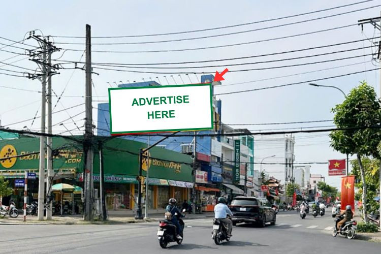1 bảng quảng cáo ốp tường tại 39 Nguyễn Công Trứ, Phường Vị Thanh, Cần Thơ (Bách Hoá Xanh)
