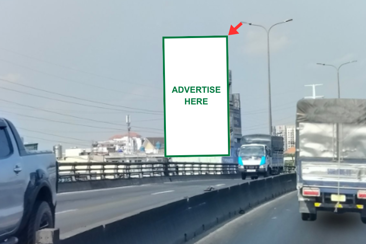 1 Bảng quảng cáo ốp tường tại Cầu vượt Tân Thới Hiệp, Phường Thới An, TP. Hồ Chí Minh