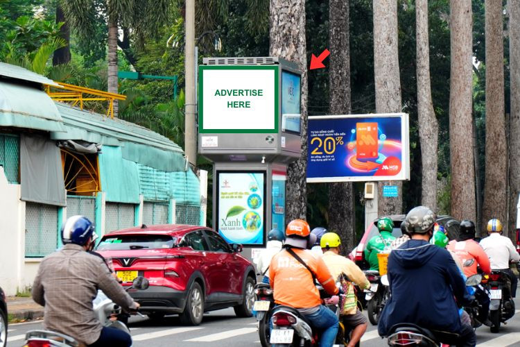 Bảng quảng cáo trụ hộp đèn E-tower 8 mặt tại Ngã 4 Nguyễn Du - Trương Định, P.Bến Thành, TP. Hồ Chí Minh (Trạm Sài Gòn 300)