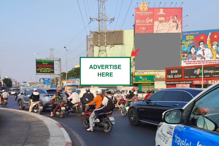 1 Bảng quảng cáo ốp tường tại số 1041 Hồng Bàng, Phường Bình Tây, TP. Hồ Chí Minh (Vòng xoay Phú Lâm)