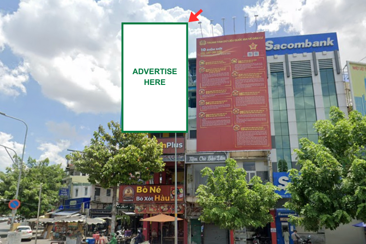 1 Bảng quảng cáo ốp tường tại số 382 Lý Thái Tổ, Phường Vườn Lài, TP. Hồ Chí Minh