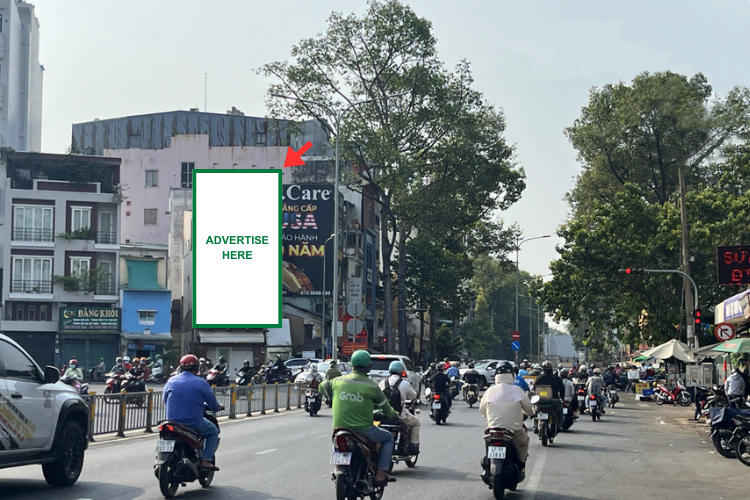 1 Bảng quảng cáo ốp tường tại số 129 Trần Phú, Phường Chợ Quán, TP. Hồ Chí Minh (Ngã tư Trần Phú - Lê Hồng Phong)