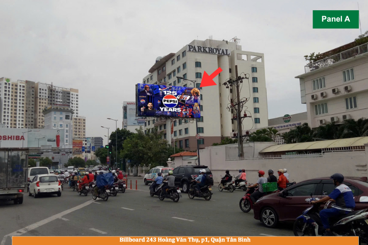 1 bảng quảng cáo trụ đơn 2 mặt tại 243 Hoàng Văn Thụ, Phường Tân Sơn Hoà, TP. Hồ Chí Minh